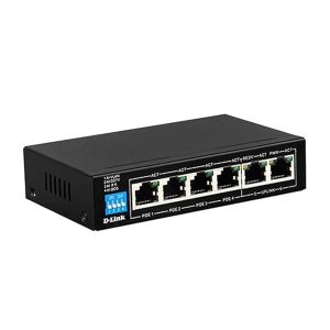 D-Link DGS-F1006P-E Unmanaged Desktop PoE Switch 4 Port Gigabit + 2 Port Gigabit Uplink