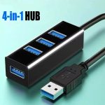 USB Hub 2.0 4 Port Splitter High Speed Adapter for PC Laptop Computer