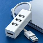 USB Hub 2.0 4 Port Splitter High Speed Adapter for PC Laptop Computer 2