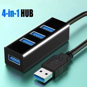 USB Hub 2.0 4 Port Splitter High Speed Adapter for PC Laptop Computer