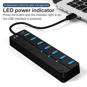 7 In 1 Usb C Hub Type C Charging Adapter Card