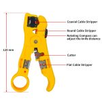 Electronic Spices HT-352 Universal Wire Stripper - Cutter for Flat or Round UTP CAT5 CAT6 Coax Cable Stripping Tool 6