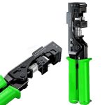 Speed Termination Keystone Tool for 90° Angled RJ45 Jacks, Professional Ethernet Punch Down Tool for Cat5e, Cat6 & Cat6a, Heavy Duty Network Cable Crimper & Wire Cutter