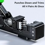 Speed Termination Keystone Tool for 90° Angled RJ45 Jacks, Professional Ethernet Punch Down Tool for Cat5e, Cat6 & Cat6a, Heavy Duty Network Cable Crimper & Wire Cutter 8